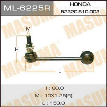 Masuma ML-6225R Rod/Strut, stabiliser ML6225R: Buy near me in Poland at 2407.PL - Good price!