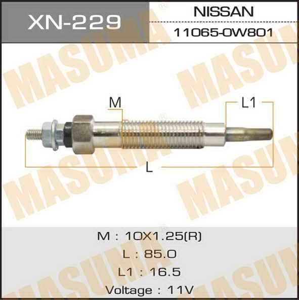 Masuma XN-229 Glow plug XN229: Buy near me in Poland at 2407.PL - Good price!