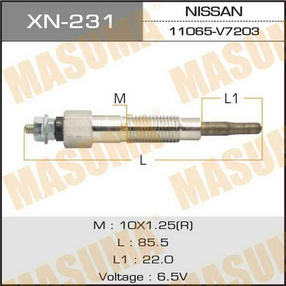 Masuma XN-231 Свеча накаливания XN231: Отличная цена - Купить в Польше на 2407.PL!