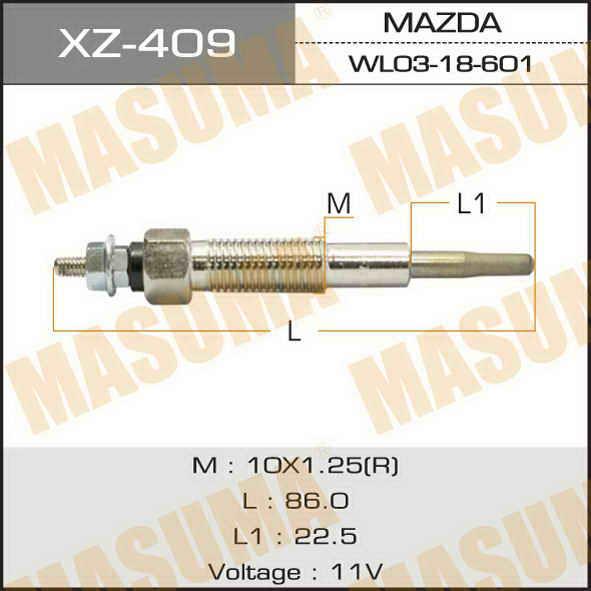 Masuma XZ-409 Glow plug XZ409: Buy near me in Poland at 2407.PL - Good price!