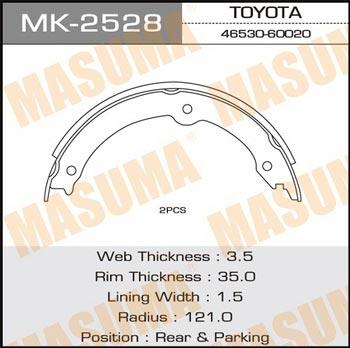 Masuma MK-2528 Bremsbackensatz MK2528: Kaufen Sie zu einem guten Preis in Polen bei 2407.PL!