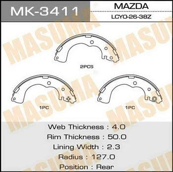 Masuma MK-3411 Brake shoe set MK3411: Buy near me in Poland at 2407.PL - Good price!