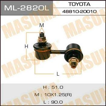 Masuma ML-2820L Rod/Strut, stabiliser ML2820L: Buy near me in Poland at 2407.PL - Good price!
