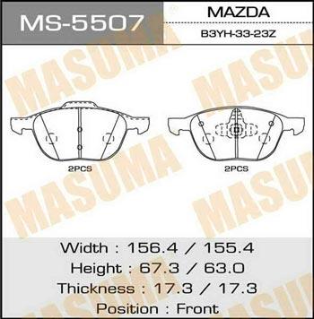 Masuma MS-5507 Szczęki hamulcowe, zestaw MS5507: Dobra cena w Polsce na 2407.PL - Kup Teraz!