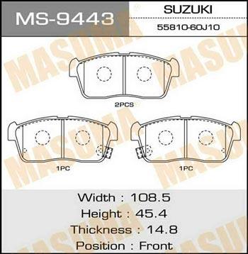 Masuma MS-9443 Bremsbackensatz MS9443: Kaufen Sie zu einem guten Preis in Polen bei 2407.PL!