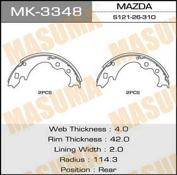 Masuma MK-3348 Колодки гальмівні барабанні, комплект MK3348: Приваблива ціна - Купити у Польщі на 2407.PL!