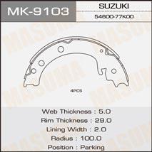 Masuma MK-9103 Szczęki hamulcowe, zestaw MK9103: Dobra cena w Polsce na 2407.PL - Kup Teraz!