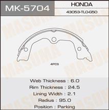 Masuma MK-5704 Brake shoe set MK5704: Buy near me in Poland at 2407.PL - Good price!