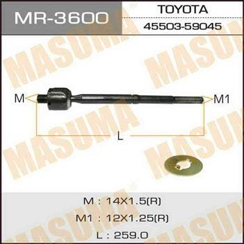 Masuma MR-3600 Inner Tie Rod MR3600: Buy near me in Poland at 2407.PL - Good price!