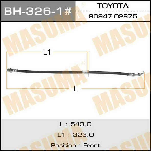 Masuma BH-326-1 Brake Hose BH3261: Buy near me at 2407.PL in Poland at an Affordable price!