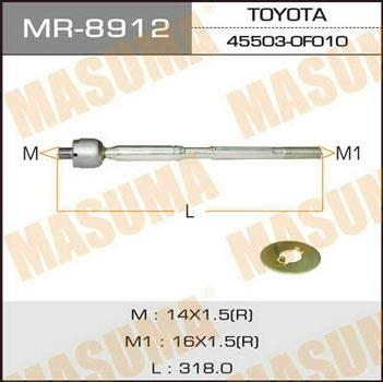 Masuma MR-8912 Inner Tie Rod MR8912: Buy near me in Poland at 2407.PL - Good price!