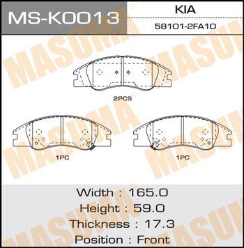 Masuma MS-K0013 Bremsbackensatz MSK0013: Bestellen Sie in Polen zu einem guten Preis bei 2407.PL!