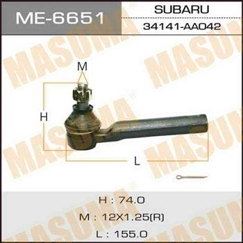 Masuma ME-6651 Tie rod end ME6651: Buy near me in Poland at 2407.PL - Good price!