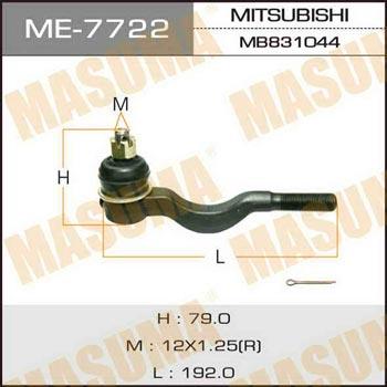 Masuma ME-7722 Наконечник рулевой тяги ME7722: Отличная цена - Купить в Польше на 2407.PL!