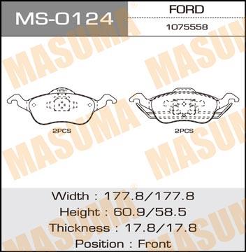 Masuma MS-0124 Колодки тормозные барабанные, комплект MS0124: Отличная цена - Купить в Польше на 2407.PL!