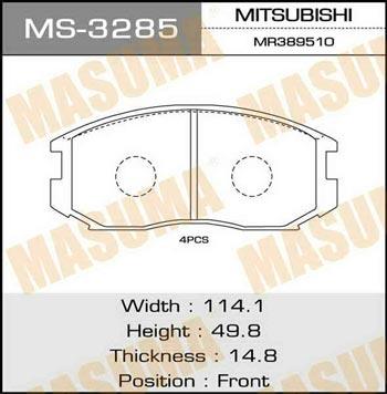 Masuma MS-3285 Brake shoe set MS3285: Buy near me in Poland at 2407.PL - Good price!