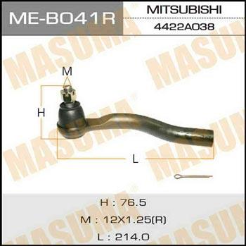 Masuma ME-B041R Tie rod end right MEB041R: Buy near me in Poland at 2407.PL - Good price!