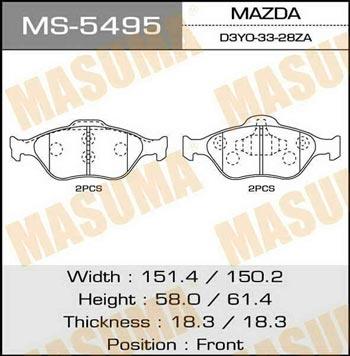 Masuma MS-5495 Колодки гальмівні барабанні, комплект MS5495: Приваблива ціна - Купити у Польщі на 2407.PL!