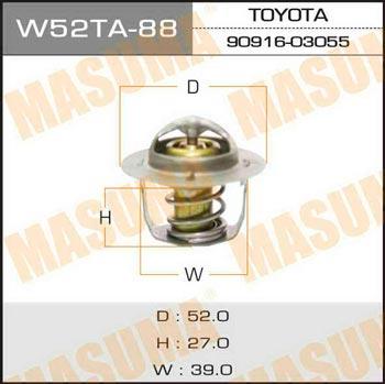 Masuma W52TA-88 Thermostat, coolant W52TA88: Buy near me in Poland at 2407.PL - Good price!