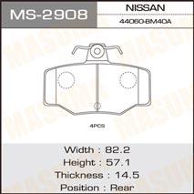 Masuma MS-2908 Brake shoe set MS2908: Buy near me in Poland at 2407.PL - Good price!