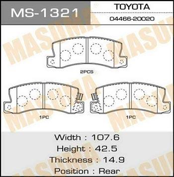 Masuma MS-1321 Колодки гальмівні барабанні, комплект MS1321: Приваблива ціна - Купити у Польщі на 2407.PL!
