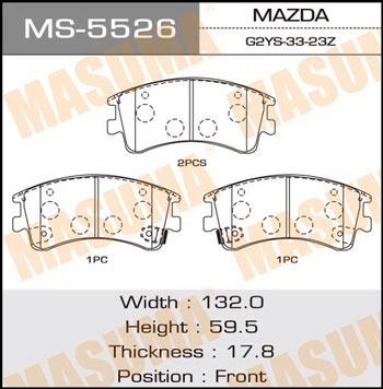 Masuma MS-5526 Szczęki hamulcowe, zestaw MS5526: Atrakcyjna cena w Polsce na 2407.PL - Zamów teraz!