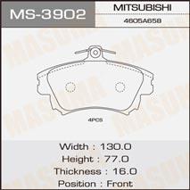 Masuma MS-3902 Brake shoe set MS3902: Buy near me in Poland at 2407.PL - Good price!
