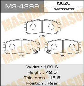 Masuma MS-4299 Bremsbackensatz MS4299: Bestellen Sie in Polen zu einem guten Preis bei 2407.PL!
