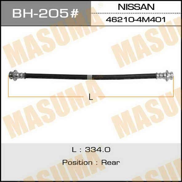 Masuma BH-205 Brake Hose BH205: Buy near me in Poland at 2407.PL - Good price!