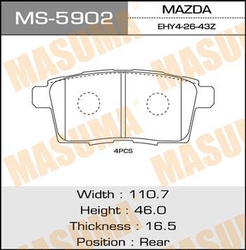 Masuma MS-5902 Brake shoe set MS5902: Buy near me at 2407.PL in Poland at an Affordable price!