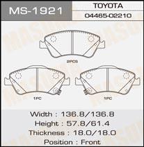 Masuma MS-1921 Brake shoe set MS1921: Buy near me in Poland at 2407.PL - Good price!