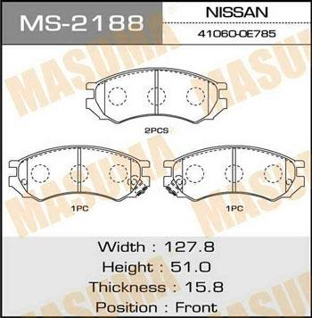 Masuma MS-2188 Bremsbackensatz MS2188: Kaufen Sie zu einem guten Preis in Polen bei 2407.PL!