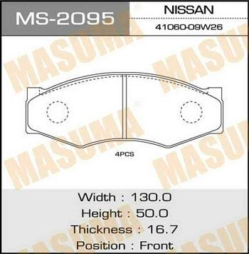 Masuma MS-2095 Brake shoe set MS2095: Buy near me at 2407.PL in Poland at an Affordable price!