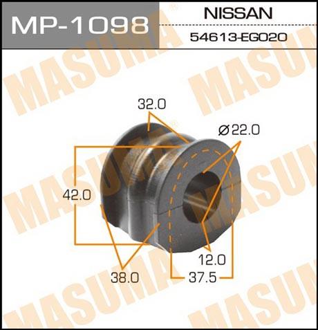 Masuma MP-1098 Втулка стабилизатора переднего MP1098: Отличная цена - Купить в Польше на 2407.PL!