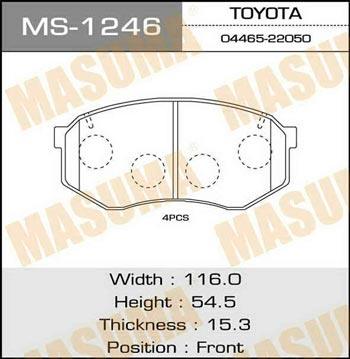 Masuma MS-1246 Bremsbackensatz MS1246: Kaufen Sie zu einem guten Preis in Polen bei 2407.PL!