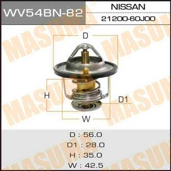 Masuma WV54BN-82 Thermostat, coolant WV54BN82: Buy near me in Poland at 2407.PL - Good price!