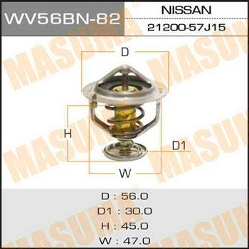 Masuma WV56BN-82 Thermostat, coolant WV56BN82: Buy near me in Poland at 2407.PL - Good price!