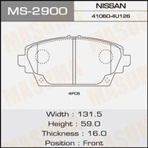 Masuma MS-2900 Brake shoe set MS2900: Buy near me in Poland at 2407.PL - Good price!