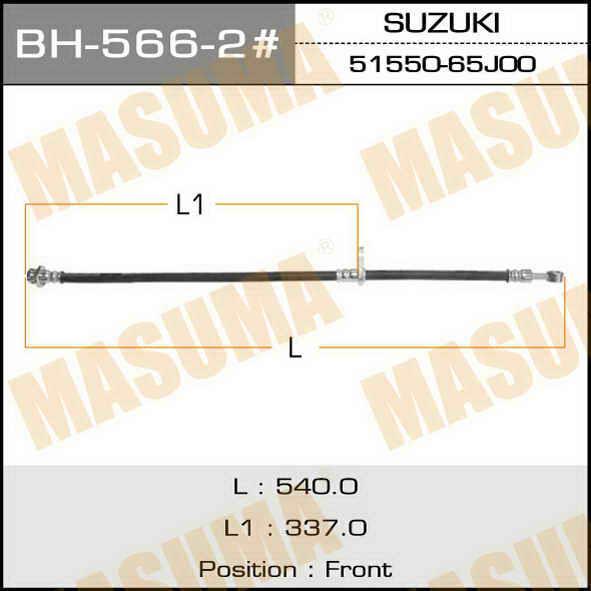 Masuma BH-566-2 Тормозной шланг BH5662: Отличная цена - Купить в Польше на 2407.PL!