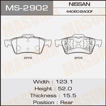 Masuma MS-2902 Brake shoe set MS2902: Buy near me in Poland at 2407.PL - Good price!