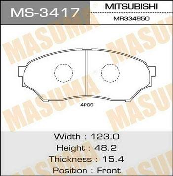 Masuma MS-3417 Brake shoe set MS3417: Buy near me in Poland at 2407.PL - Good price!
