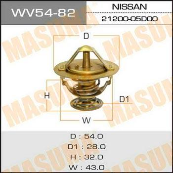 Masuma WV54-82 Thermostat, coolant WV5482: Buy near me at 2407.PL in Poland at an Affordable price!