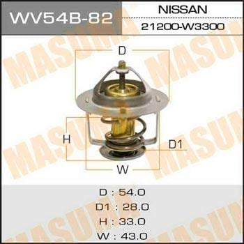 Masuma WV54B-82 Thermostat, coolant WV54B82: Buy near me at 2407.PL in Poland at an Affordable price!