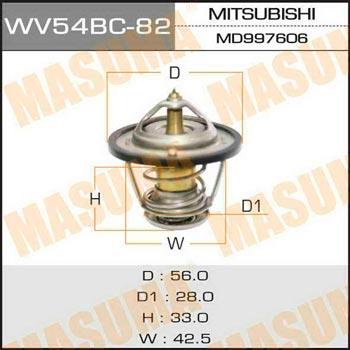 Masuma WV54BC-82 Thermostat, coolant WV54BC82: Buy near me in Poland at 2407.PL - Good price!