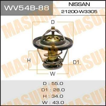 Masuma WV54B-88 Thermostat, coolant WV54B88: Buy near me at 2407.PL in Poland at an Affordable price!