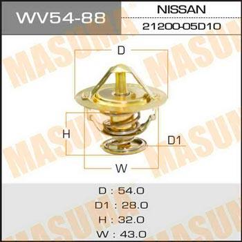 Masuma WV54-88 Thermostat, coolant WV5488: Buy near me in Poland at 2407.PL - Good price!