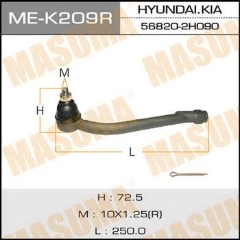 Masuma ME-K209R Tie rod end right MEK209R: Buy near me in Poland at 2407.PL - Good price!