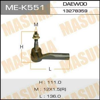 Masuma ME-K551 Wskazówka gm, drążek kierowniczy daewoo MEK551: Dobra cena w Polsce na 2407.PL - Kup Teraz!