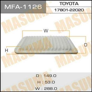 Masuma MFA-1126 Filtr powietrza MFA1126: Dobra cena w Polsce na 2407.PL - Kup Teraz!