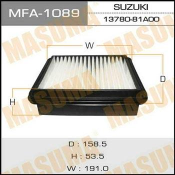 Masuma MFA-1089 Filtr powietrza MFA1089: Dobra cena w Polsce na 2407.PL - Kup Teraz!